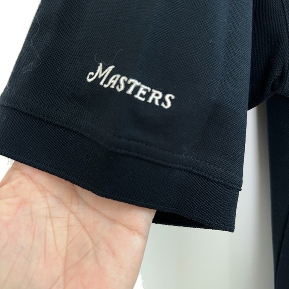 Vtg Masters Collection Polo Shirt Mens Large Black Cotton 60 Two Ply Mercerized - Picture 5 of 7